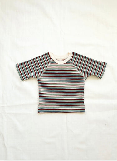 Fin & Vince Waffle Camp Tee, Dune Stripe
